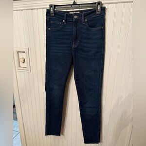 We the Free High waisted Skinny Jeans Raw Hem 28